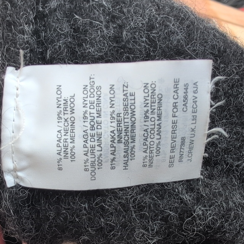 J. Crew Charcoal Women's Crew Neck Alpaca Wool Blend Sweater Size XS - Picture 3 of 13